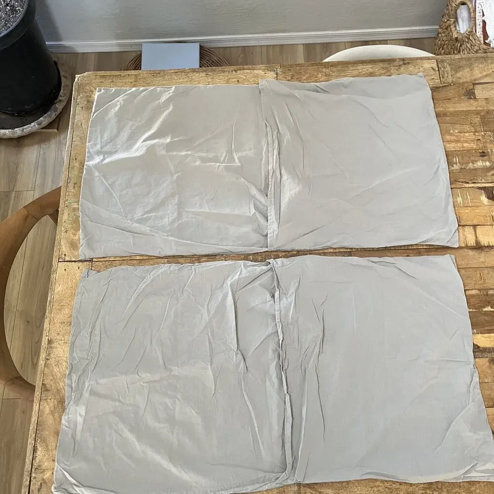 Magnolia Hearth & Hand Linen Blend King Pillowcase Pair Solid Heather Gray